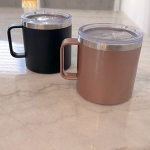 2 OGGI Stainless Steel Insulated Coffee Mugs with Lids